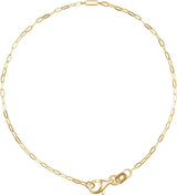 14K Gold Straight Baguette Natural Diamond Link Bracelet - Yellow Gold