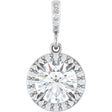Platinum Round Lab-Grown Diamond Halo-Style Pendant