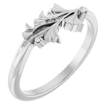 Platinum Round Natural Diamond Accented Floral Ring II