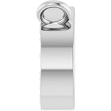 14K Gold Round Lab-Grown Diamond Accented Paperclip-Style Necklace - White Gold - view 3