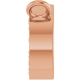 14K Gold Round Natural Diamond Accented Paperclip-Style Necklace - Rose Gold - view 3