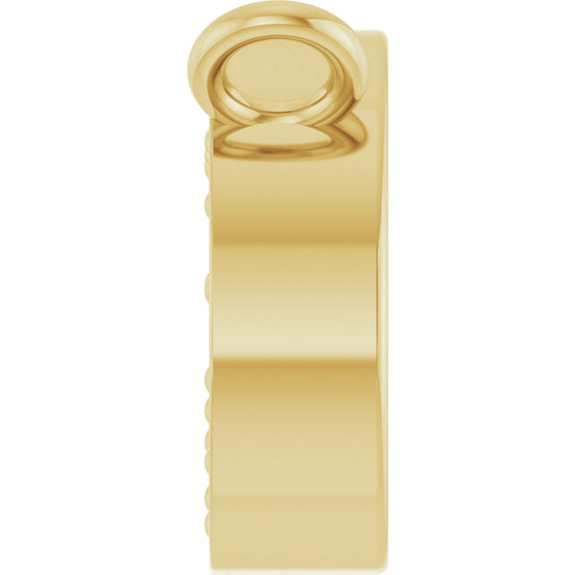 14K Gold Round Lab-Grown Diamond Accented Paperclip-Style Necklace - Yellow Gold - view 3