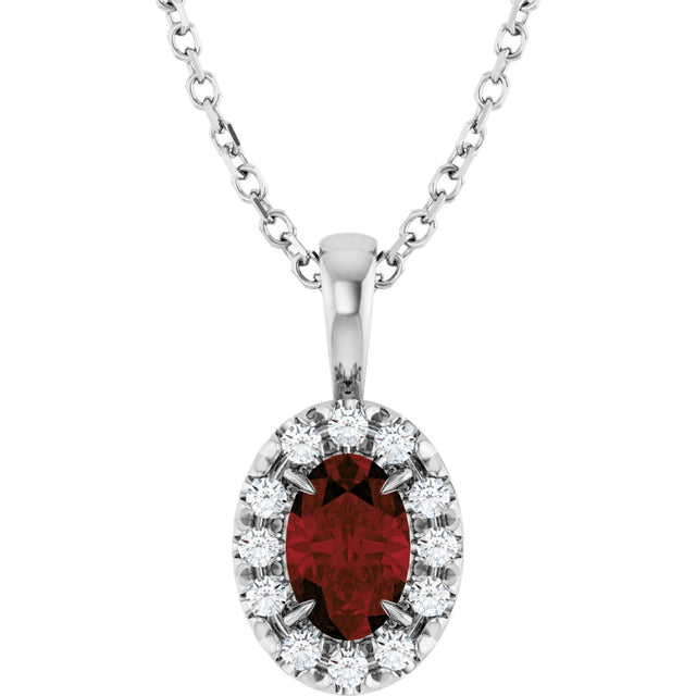 Platinum Emerald Natural Mozambique Garnet Halo-Style Necklace or Pendant