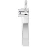 14K Gold Round Natural Diamond Accented Arch Necklace - White Gold - view 3