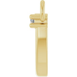 14K Gold Round Lab-Grown Diamond Accented Arch Necklace - Yellow Gold - view 3