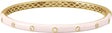 14K Gold Round Natural Diamond Accented Bangle Bracelet – 1.9mm Stones - Yellow Gold
