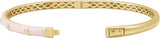 14K Gold Round Natural Diamond Accented Bangle Bracelet – 1.9mm Stones - Yellow Gold - view 3