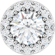 Platinum Round Natural Diamond Halo-Style Pendant – up to 1/2 CTW