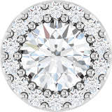 Platinum Round Natural Diamond Halo-Style Pendant – up to 1/2 CTW