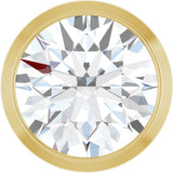 14K Gold Lab-Grown Diamond Round Bezel-Set Slide Pendant - Yellow Gold