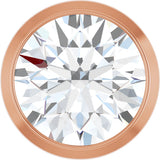 14K Gold Lab-Grown Diamond Round Bezel-Set Slide Pendant - Rose Gold