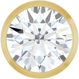 14K Gold Lab-Grown Diamond Round Bezel-Set Slide Pendant - Yellow Gold