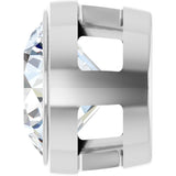 Platinum Natural Diamond Round Bezel-Set Slide Pendant - view 3