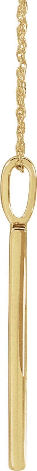 14K Gold Round Natural Diamond Accented Love Necklace - Yellow Gold - view 2