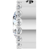 Platinum Round Natural White Sapphire Halo-Style Pendant - view 3