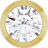 14K Gold Lab-Grown Diamond Round Bezel-Set Slide Pendant - Yellow Gold
