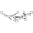 14K Gold Round Lab-Grown Diamond Accented Branch Necklace - White Gold