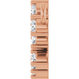 14K Gold Round Natural Diamond Accented Branch Necklace - Rose Gold - view 3