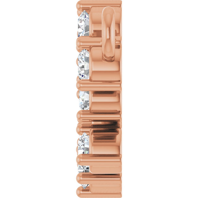 14K Gold Round Natural Diamond Accented Branch Necklace - Rose Gold - view 3