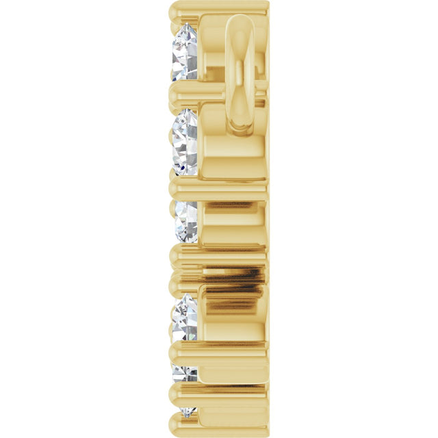 14K Gold Round Natural Diamond Accented Branch Necklace - Yellow Gold - view 3