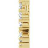 14K Gold Round Lab-Grown Diamond Accented Branch Necklace - Yellow Gold - view 3