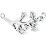 14K Gold Round Natural Diamond Accented Branch Necklace - White Gold - view 2