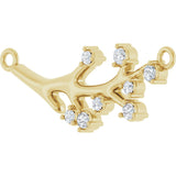 14K Gold Round Lab-Grown Diamond Accented Branch Necklace - Yellow Gold - view 2