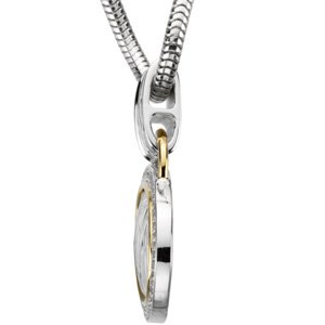 14K Gold Accented Zebra Skin Necklace - view 2