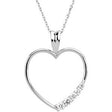 14K Gold Journey Heart Necklace – 27.3x20.8mm
