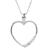 14K Gold Journey Heart Necklace – 27.3x20.8mm
