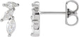 Platinum Marquise Natural Diamond Accented Earrings