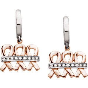 14K Gold Round Natural Diamond Me and My Two Friends® Diamond Earrings - view 2
