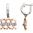 14K Gold Round Natural Diamond Me and My Two Friends® Diamond Earrings