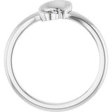 Platinum Round Natural Diamond Accented Freeform Ring – 1.2mm Stones - view 2