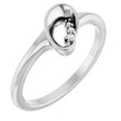Platinum Round Natural Diamond Accented Freeform Ring – 1.2mm Stones
