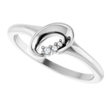 Platinum Round Natural Diamond Accented Freeform Ring – 1.2mm Stones - view 5