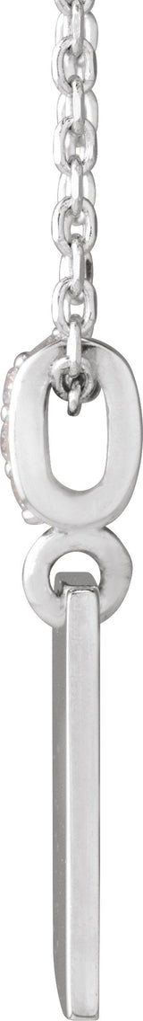 Platinum Round Natural Diamond Faith Over Fear Neckalce or Pendant - view 2