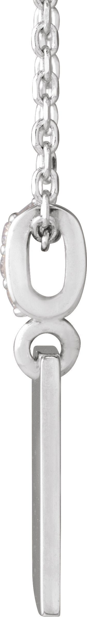Platinum Round Natural Diamond Faith Over Fear Neckalce or Pendant - view 2