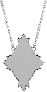 Platinum Round Natural Diamond Miraculous Necklace - view 3