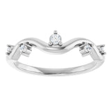 Platinum Round Natural Diamond Accented Ring III - view 3