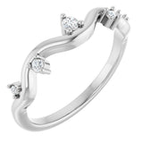 Platinum Round Natural Diamond Accented Ring III