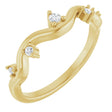 14K Gold Round Natural Diamond Accented Ring III - Yellow Gold