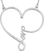14K Gold Infinity-Inspired Love Heart Necklace - White Gold