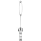 14K Gold Round Natural Diamond Accented Charm Necklace - White Gold - view 3