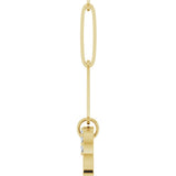 14K Gold Round Natural Diamond Accented Charm Necklace - Yellow Gold - view 3