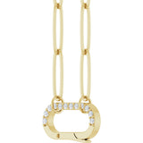 14K Gold Round Natural Diamond Accented Charm Necklace - Yellow Gold - view 2