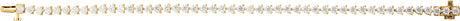 14K Gold Round Lab-Grown Diamond Line Bracelet – 3mm Stones - Yellow Gold