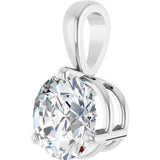 Platinum Round Lab-Grown Diamond Solitaire Necklace or Pendant - view 2
