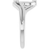 14K Gold Round Natural Diamond Accented Ring – 1.5mm Stones - White Gold - view 4