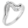 14K Gold Round Natural Diamond Accented Ring – 1.5mm Stones - White Gold
